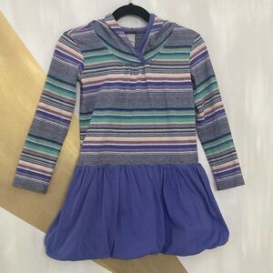 Tea Striped Hooded Dress